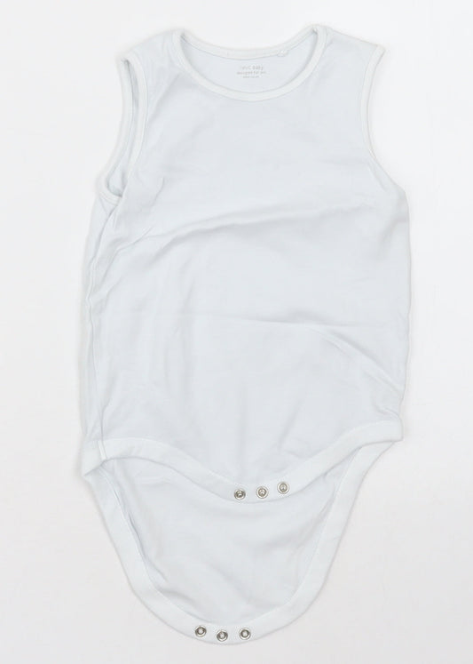 NEXT Girls White  Cotton Bodysuit One-Piece Size 2-3 Years  Button