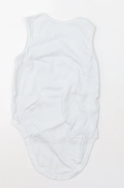 NEXT Girls White  Cotton Bodysuit One-Piece Size 2-3 Years  Button