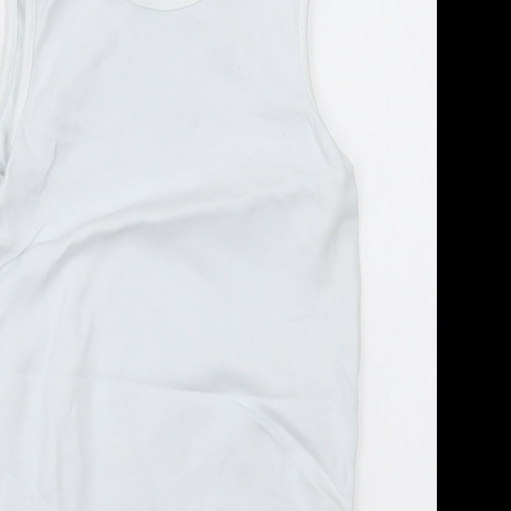 NEXT Girls White  Cotton Bodysuit One-Piece Size 2-3 Years  Button