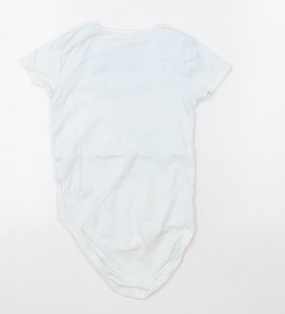 NEXT Girls White  Cotton Bodysuit One-Piece Size 2-3 Years  Button - Unisex