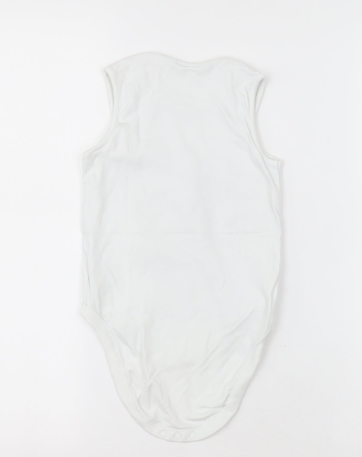 NEXT Girls White  Cotton Bodysuit One-Piece Size 2-3 Years  Button - Unisex