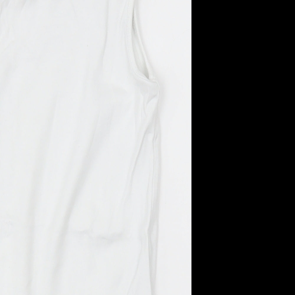 NEXT Girls White  Cotton Bodysuit One-Piece Size 2-3 Years  Button - Unisex