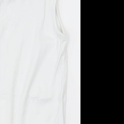 NEXT Girls White  Cotton Bodysuit One-Piece Size 2-3 Years  Button - Unisex