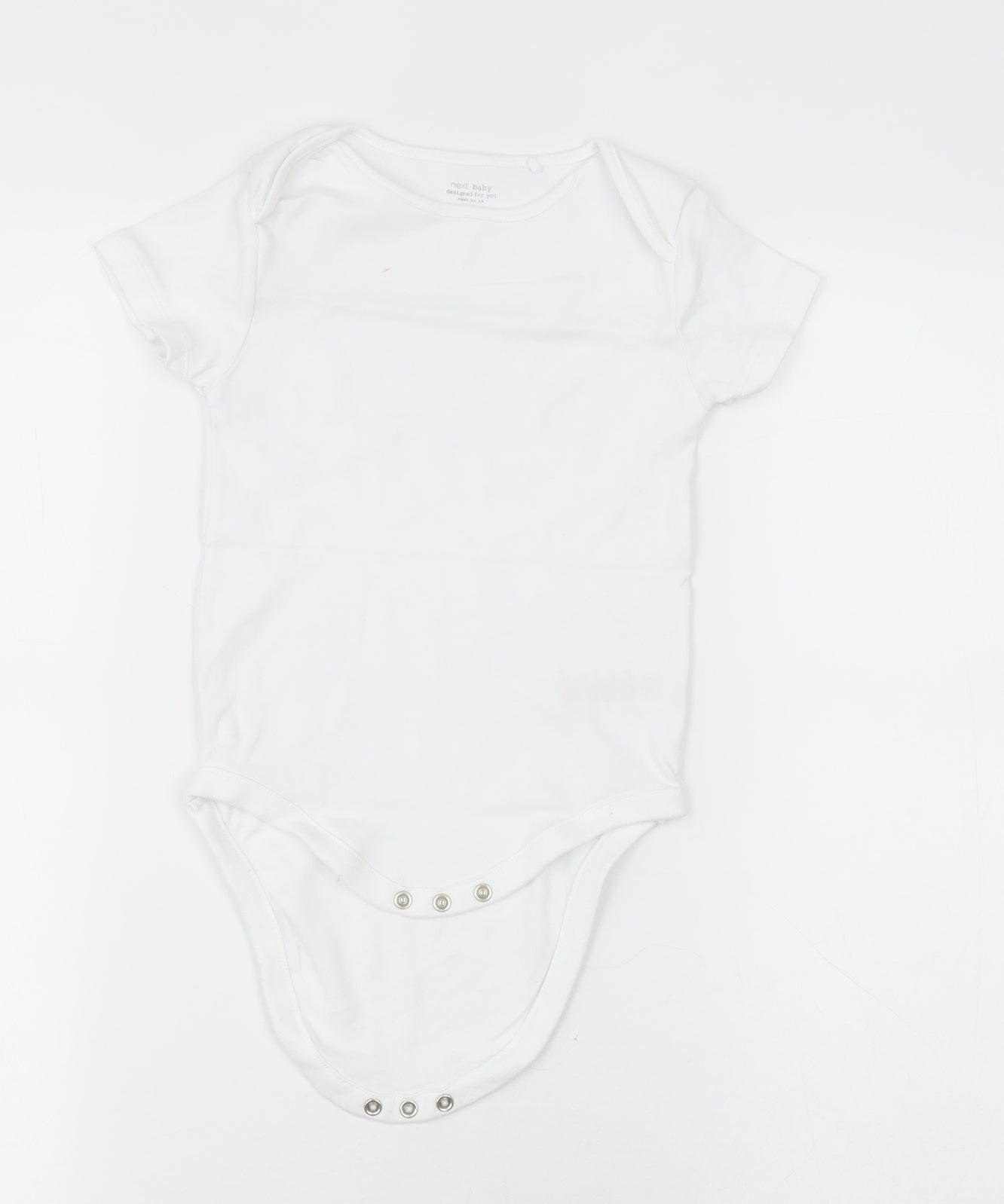 NEXT Girls White  Cotton Bodysuit One-Piece Size 2-3 Years  Button - Unisex