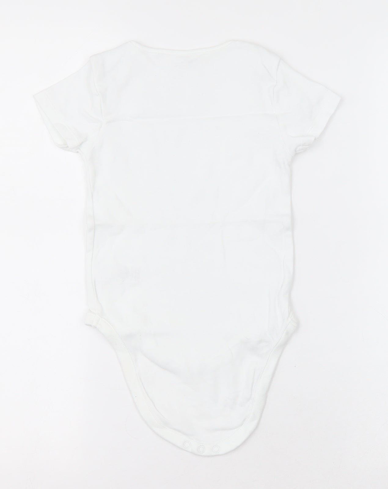 NEXT Girls White  Cotton Bodysuit One-Piece Size 2-3 Years  Button - Unisex