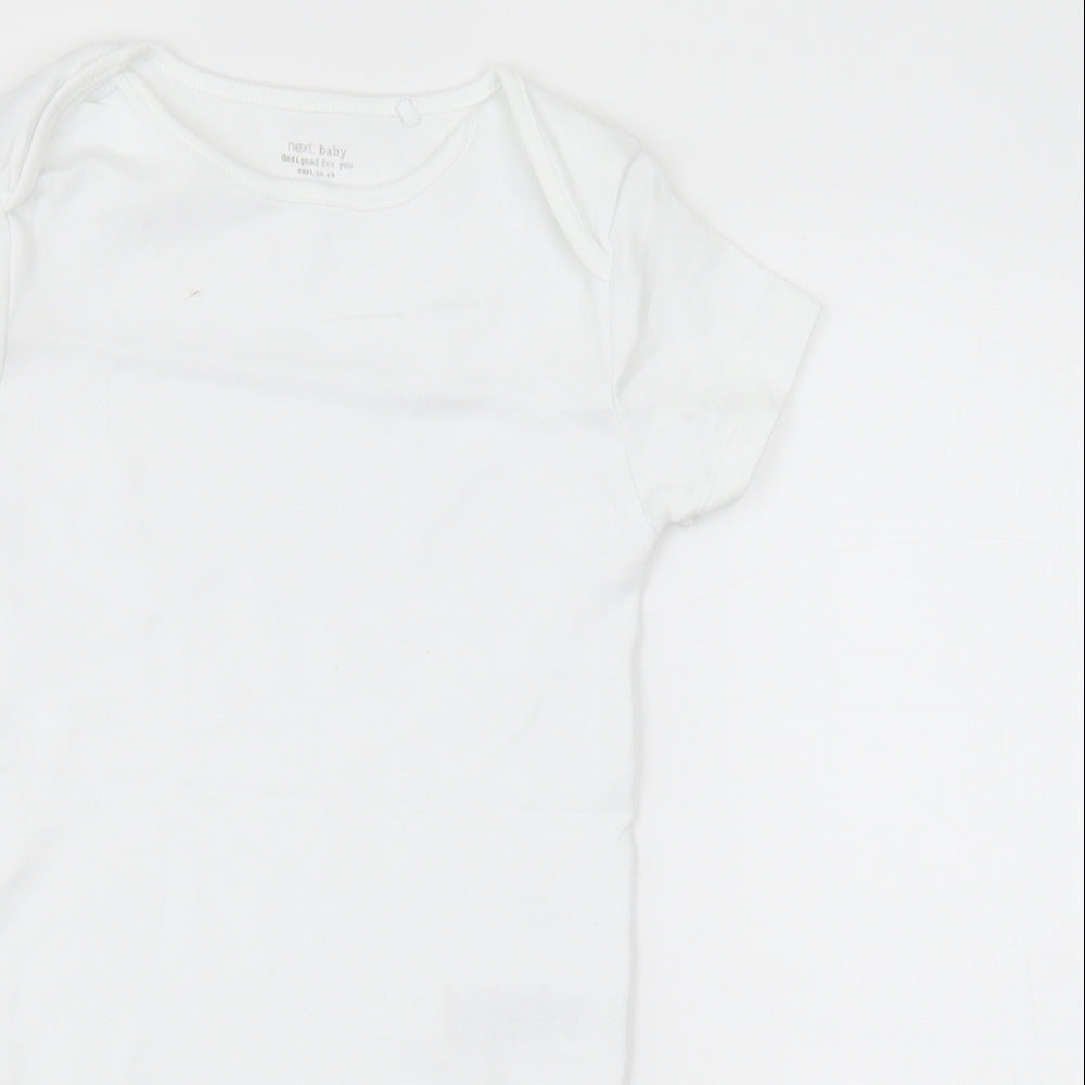 NEXT Girls White  Cotton Bodysuit One-Piece Size 2-3 Years  Button - Unisex