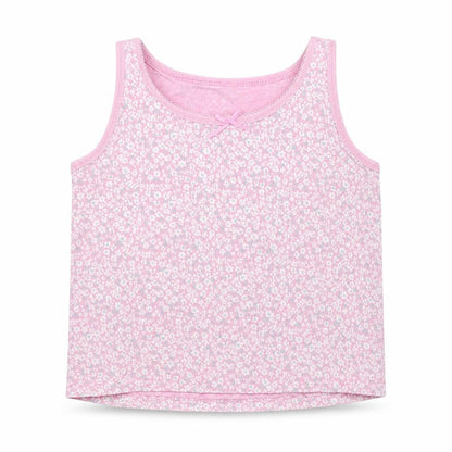 George Girls Pink Floral Cotton Basic Tank Size 2-3 Years Crew Neck Pullover