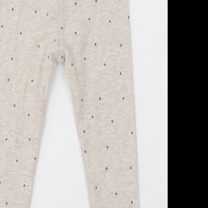 George Girls Beige Polka Dot Polyester Capri Trousers Size 2-3 Years  Regular