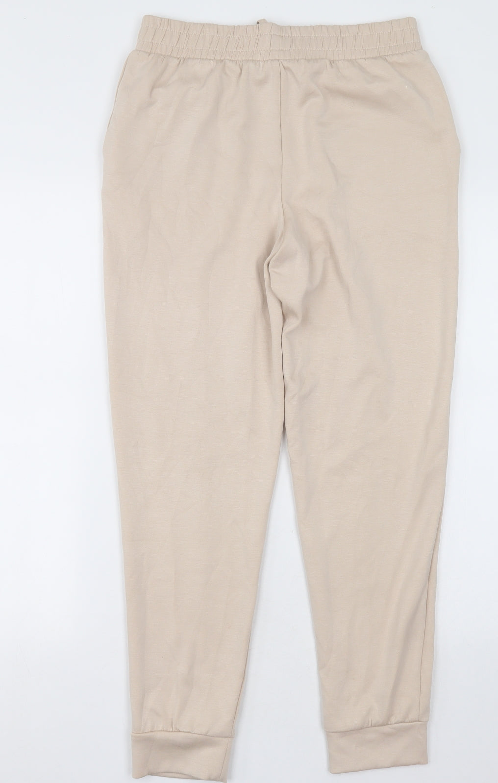 F&F Womens Beige  Nylon Jogger Trousers Size 10 L30 in Regular Tie