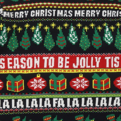 F&F Mens Multicoloured V-Neck Geometric Acrylic Cardigan Jumper Size L   - Chrsitmas