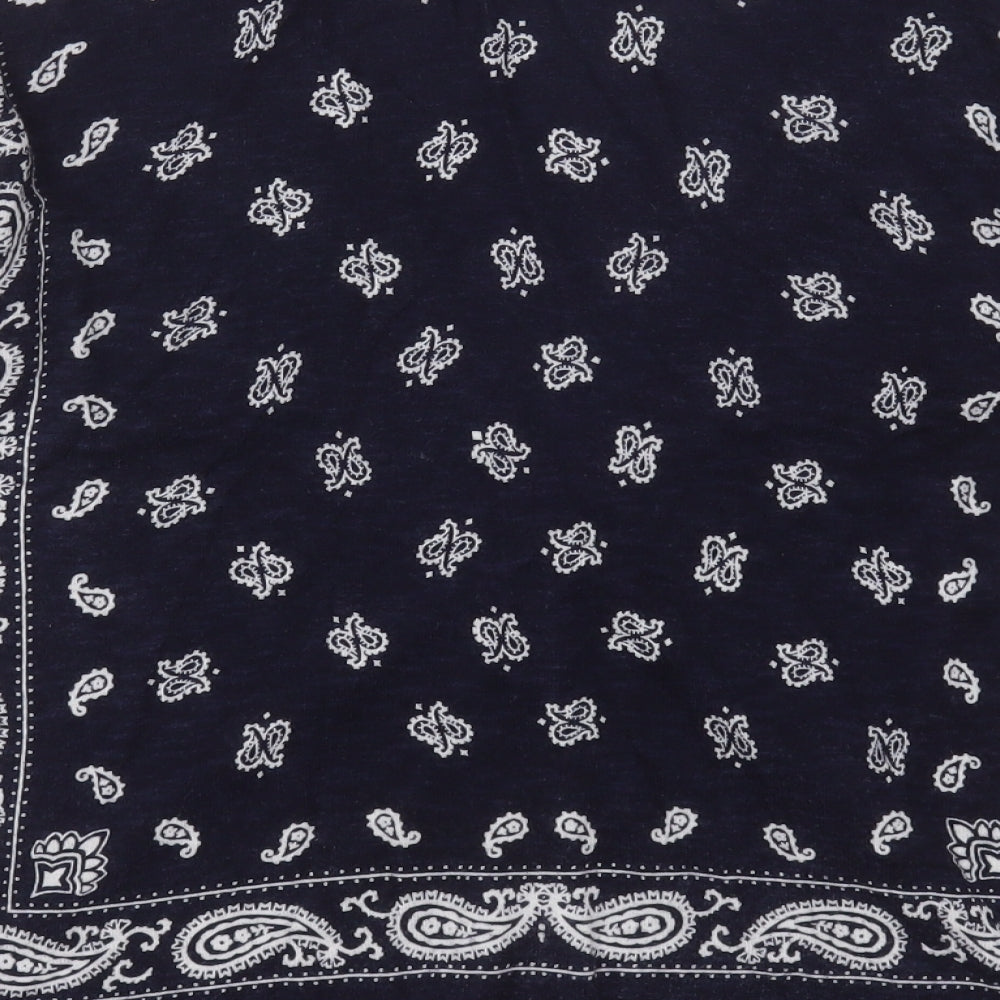 Gap Womens Blue V-Neck Geometric Polyester Cardigan Jumper Size M