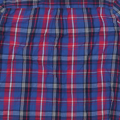 Primark Womens Pink Check Cotton Basic Button-Up Size 10 Collared