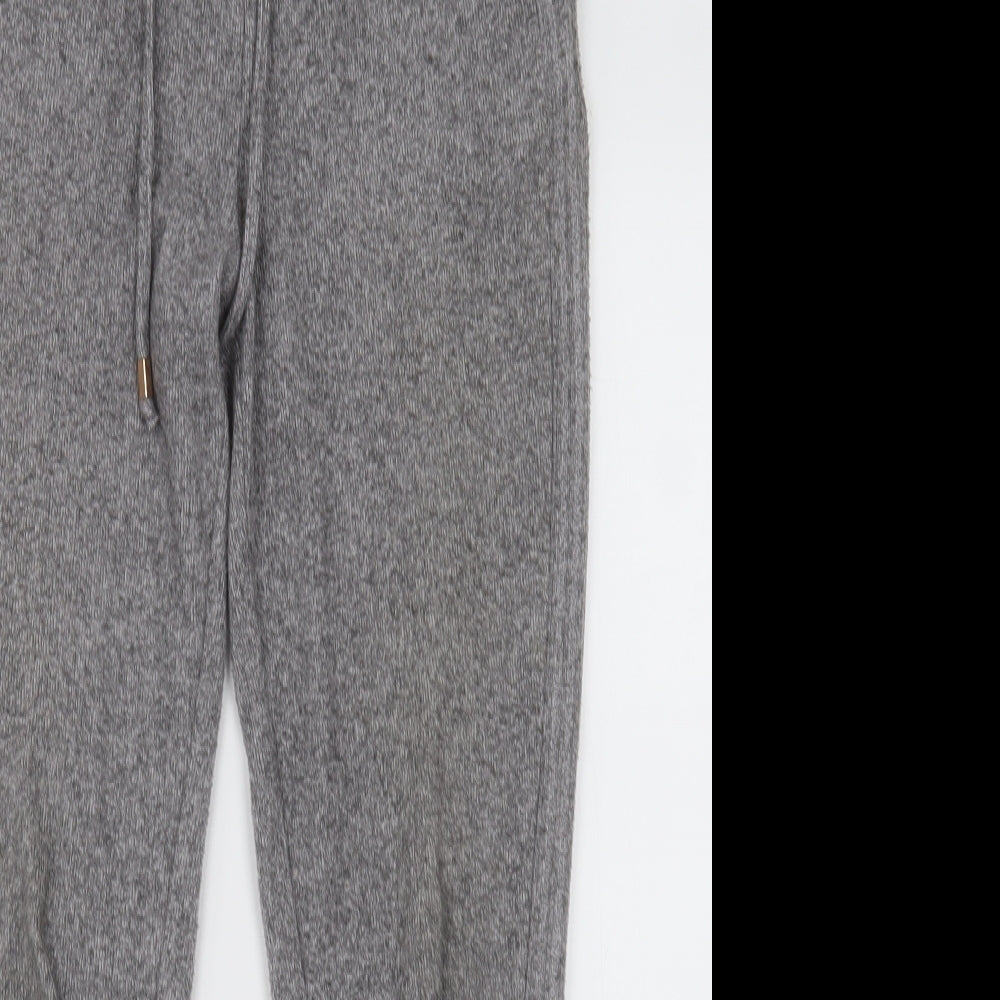 F&F Womens Grey  Polyester Jogger Trousers Size 6 L28 in Relaxed Tie