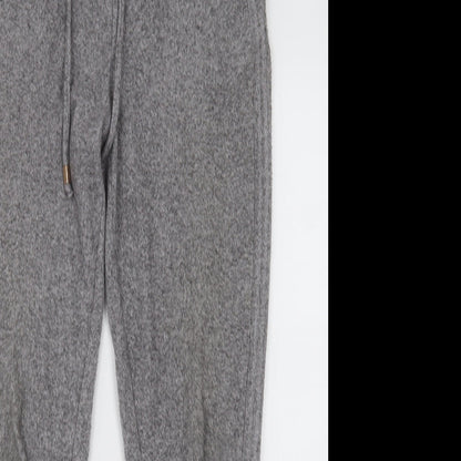 F&F Womens Grey  Polyester Jogger Trousers Size 6 L28 in Relaxed Tie