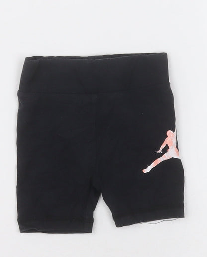 Nike Jordan Girls Black  Cotton Shorts Outfit/Set Size 24 Months