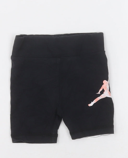 Nike Jordan Girls Black  Cotton Shorts Outfit/Set Size 24 Months