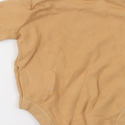 F&F Baby Brown  Cotton Babygrow One-Piece Size 0-3 Months  Button