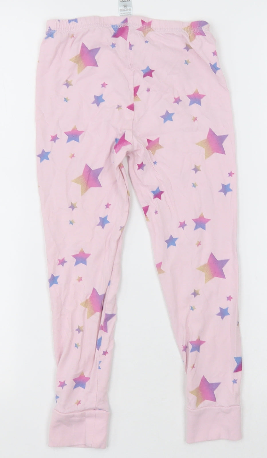 George Girls Pink Geometric Cotton  Pyjama Pants Size 5-6 Years  Pullover - Star Pattern