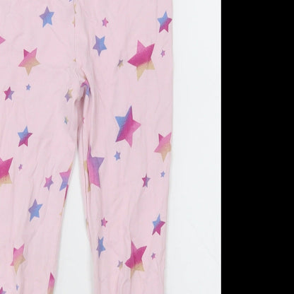 George Girls Pink Geometric Cotton  Pyjama Pants Size 5-6 Years  Pullover - Star Pattern