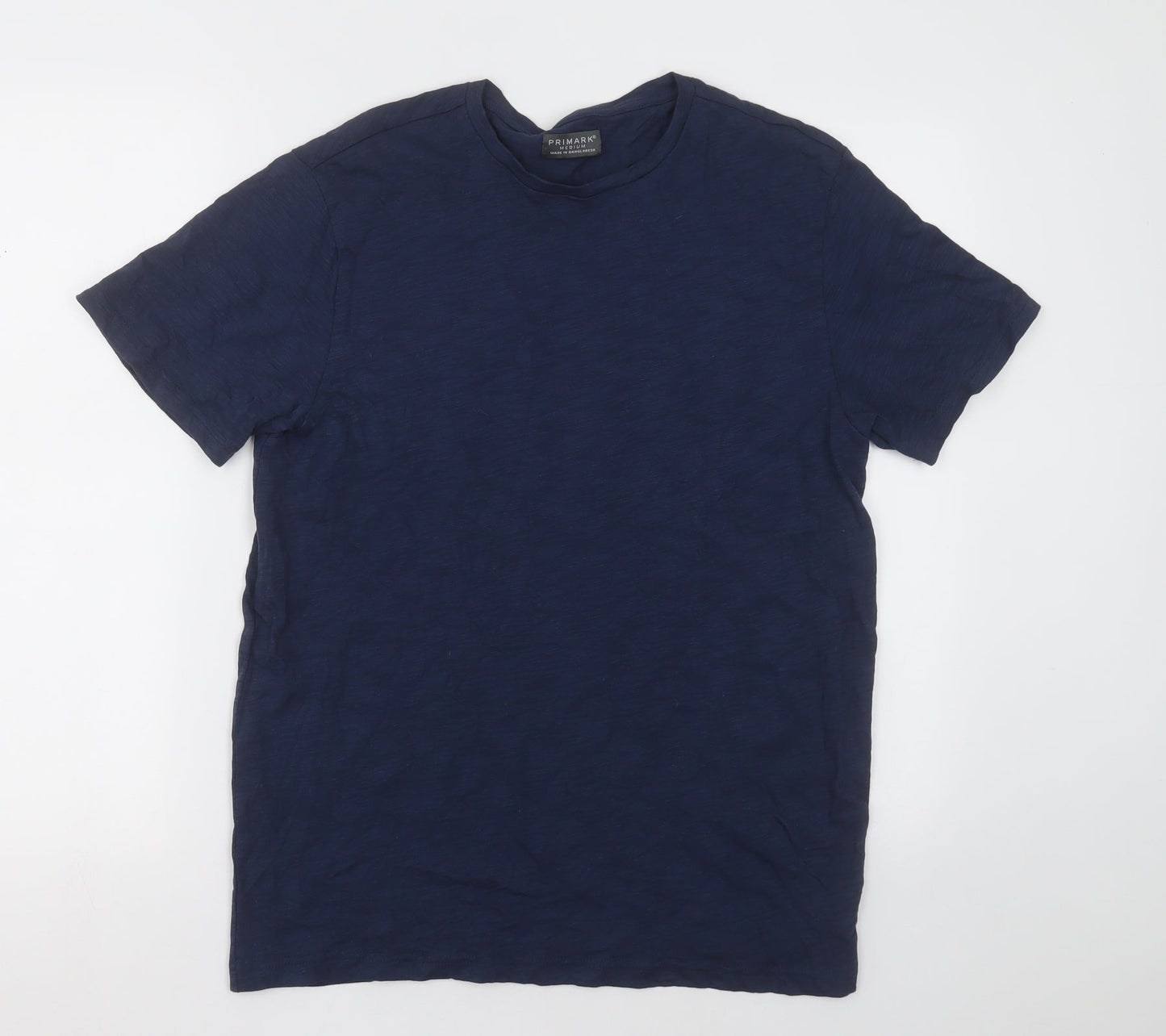 Primark Mens Blue  Cotton  T-Shirt Size M Crew Neck
