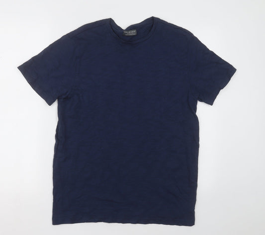 Primark Mens Blue  Cotton  T-Shirt Size M Crew Neck