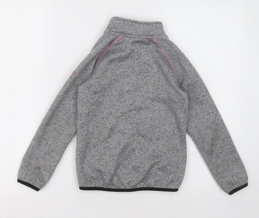 Trespass Girls Grey  Polyester Full Zip Sweatshirt Size 5-6 Years  Zip