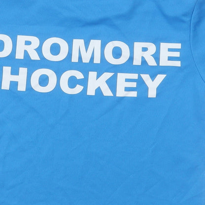 Awdis Boys Blue  Polyester Basic T-Shirt Size 3-4 Years Crew Neck Pullover - dromore hockey club