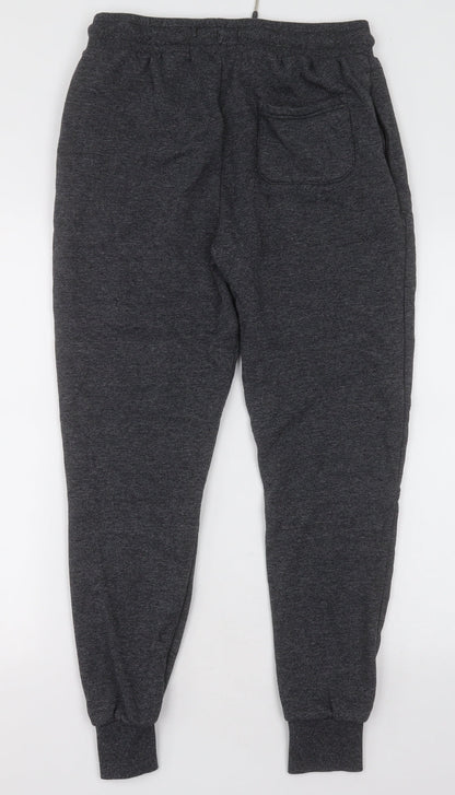 Primark Mens Grey  Cotton Jogger Trousers Size M L30 in Regular Tie
