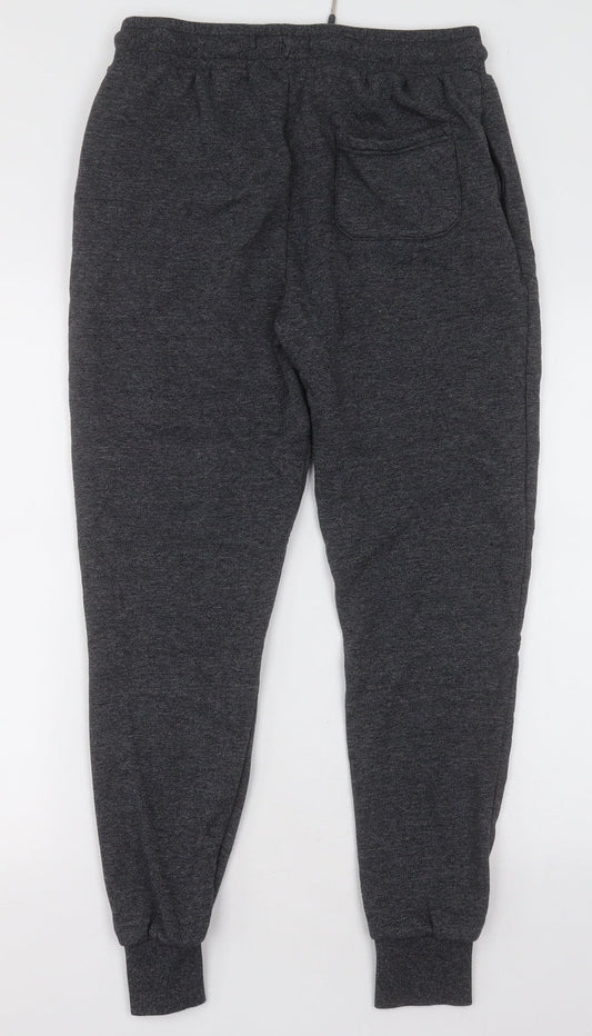 Primark Mens Grey  Cotton Jogger Trousers Size M L30 in Regular Tie
