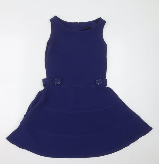 River Island Womens Purple  Polyester A-Line  Size 12  Scoop Neck Pullover