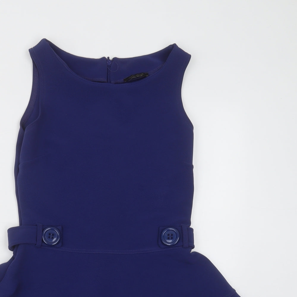 River Island Womens Purple  Polyester A-Line  Size 12  Scoop Neck Pullover