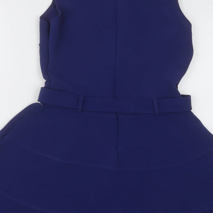 River Island Womens Purple  Polyester A-Line  Size 12  Scoop Neck Pullover
