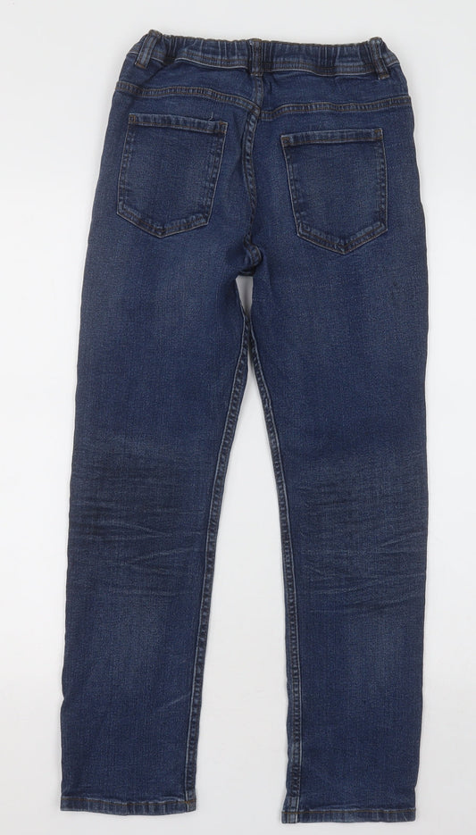F&F Boys Black  Cotton Straight Jeans Size 11-12 Years  Regular Button