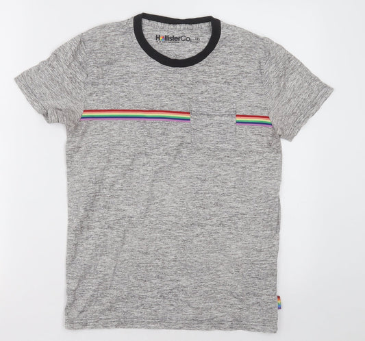 Womens UK Size 2XS Hollister Grey Basic T-Shirt