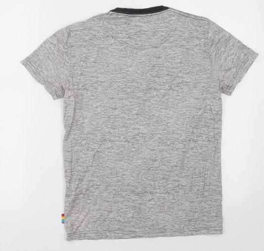 Womens UK Size 2XS Hollister Grey Basic T-Shirt