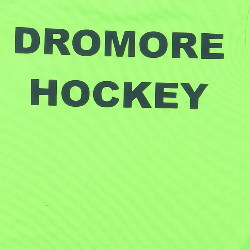 Awdis Boys Green  Polyester Basic T-Shirt Size 5-6 Years Crew Neck Pullover - dromore hockey club