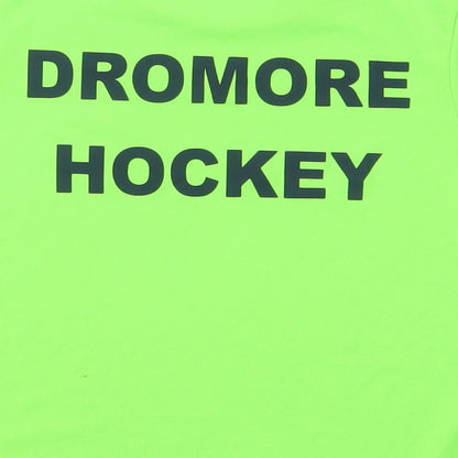 Awdis Boys Green  Polyester Basic T-Shirt Size 5-6 Years Crew Neck Pullover - dromore hockey club