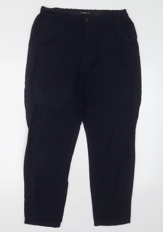 Womens UK Size 10 Dunnes Stores Regular Fit  Blue Trousers