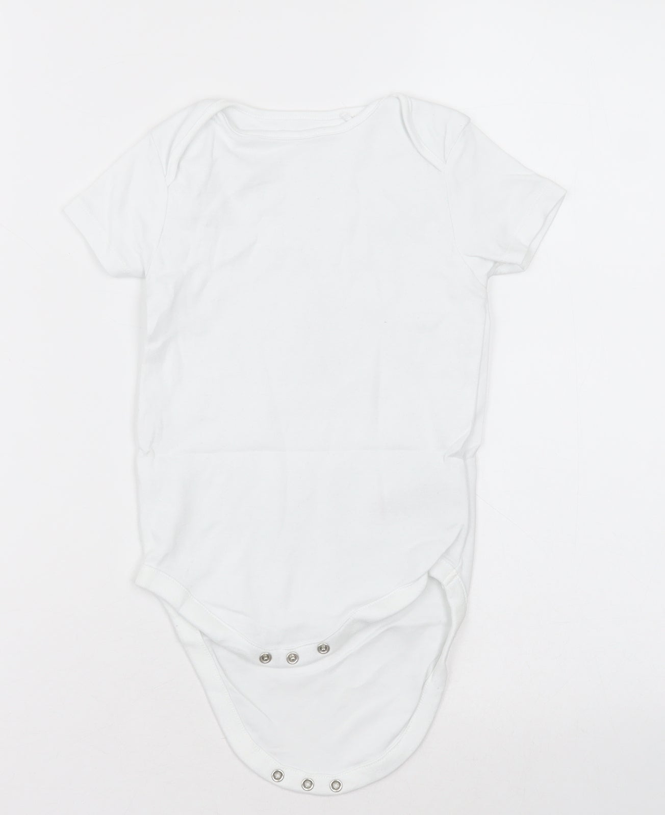 NEXT Girls White  Cotton Bodysuit One-Piece Size 2-3 Years  Button - Unisex