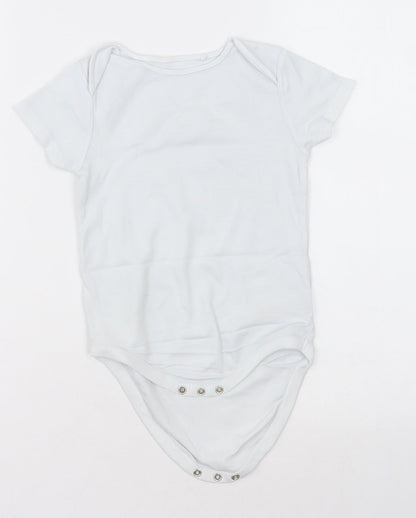NEXT Girls White  Cotton Bodysuit One-Piece Size 2-3 Years  Button - Unisex