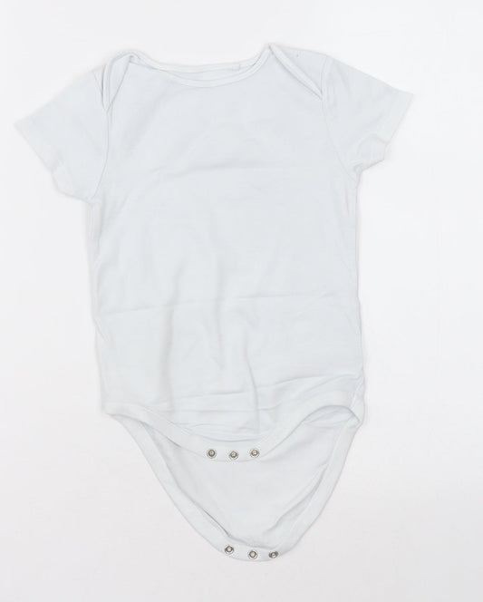 NEXT Girls White  Cotton Bodysuit One-Piece Size 2-3 Years  Button - Unisex