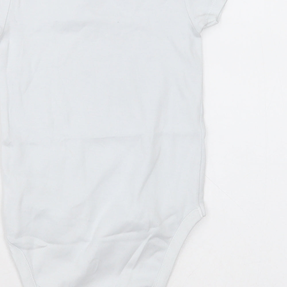 NEXT Girls White  Cotton Bodysuit One-Piece Size 2-3 Years  Button - Unisex