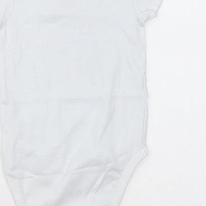 NEXT Girls White  Cotton Bodysuit One-Piece Size 2-3 Years  Button - Unisex