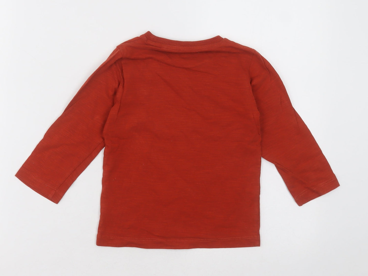 NEXT Boys Orange  Cotton Basic Casual Size 2 Years Crew Neck Pullover