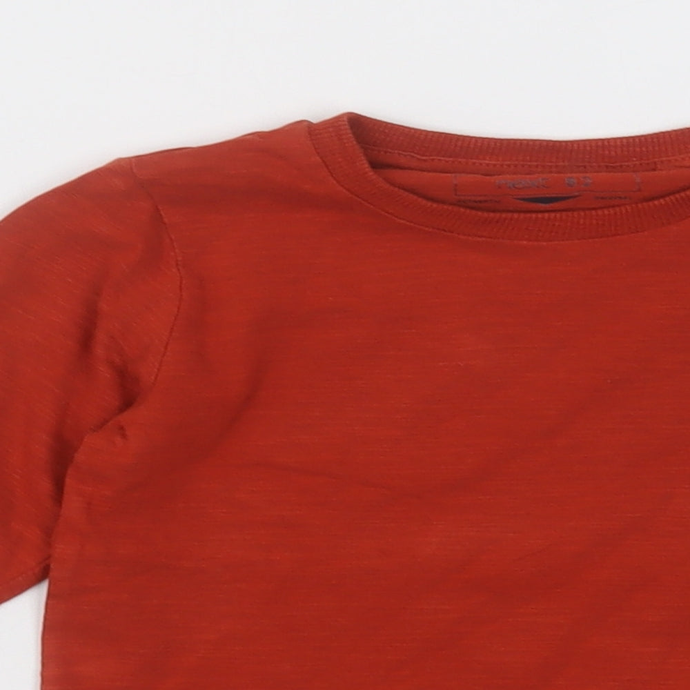 NEXT Boys Orange  Cotton Basic Casual Size 2 Years Crew Neck Pullover