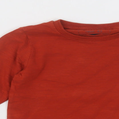 NEXT Boys Orange  Cotton Basic Casual Size 2 Years Crew Neck Pullover