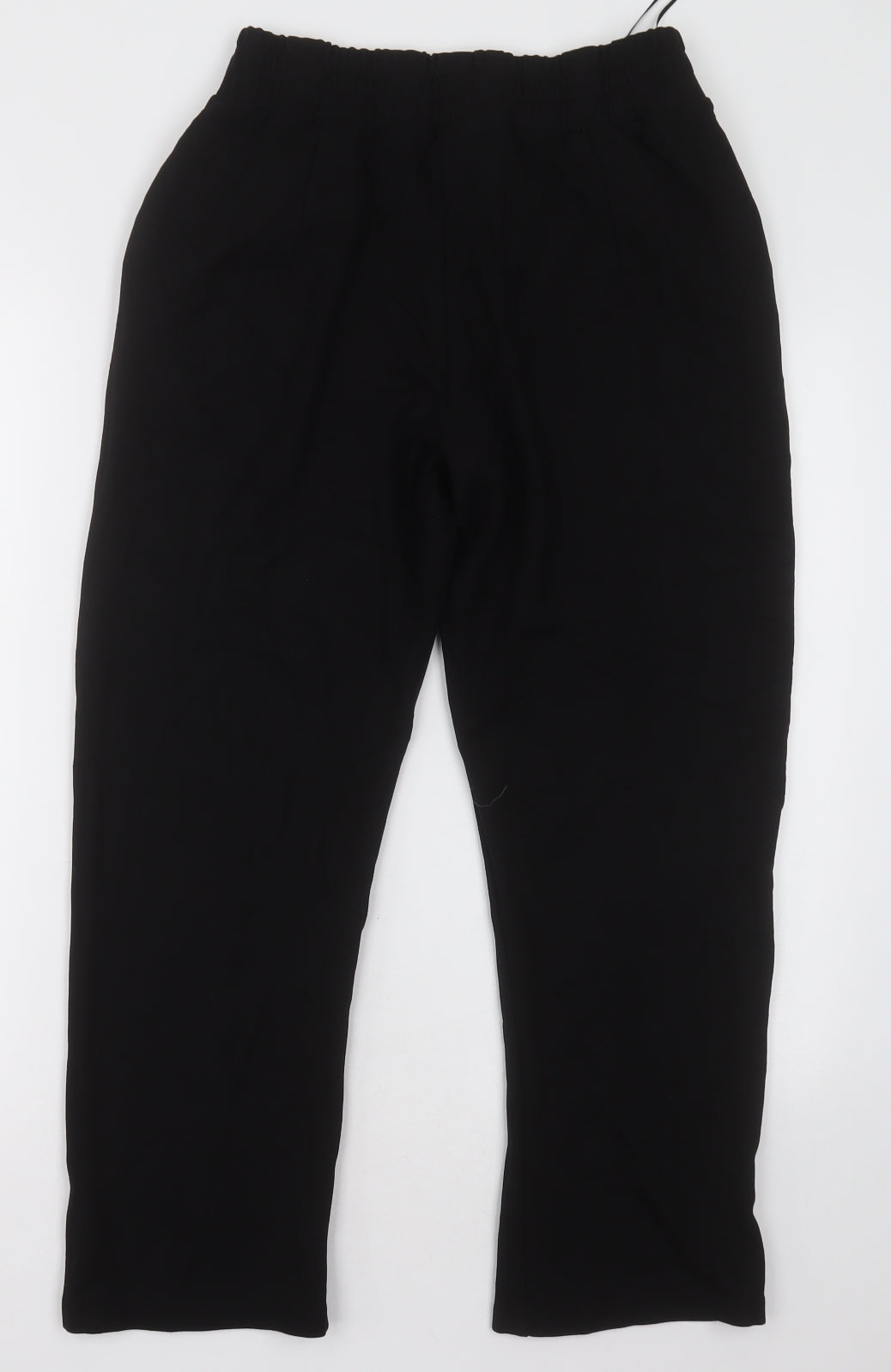 Womens UK Size M Gallery Regular Fit Cropped Black Trousers
