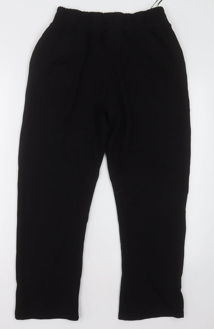 Womens UK Size M Gallery Regular Fit Cropped Black Trousers