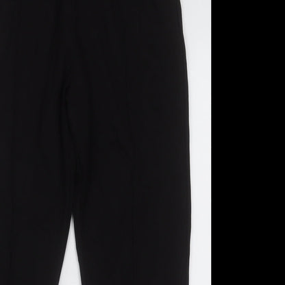 Womens UK Size M Gallery Regular Fit Cropped Black Trousers