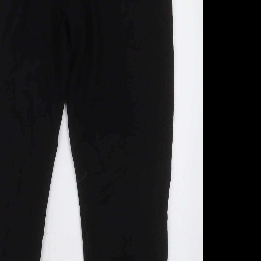 Womens UK Size M Gallery Regular Fit Cropped Black Trousers